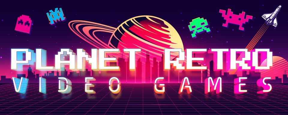 Planet Retro Video Games logo artwork